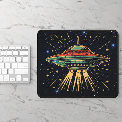 Retro Flying Saucer Mouse Pad