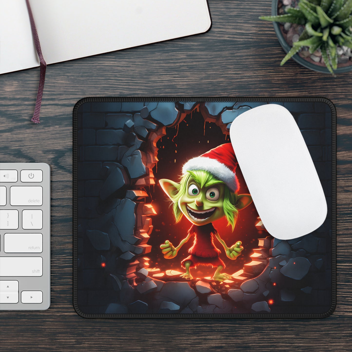 Mischief Elf Holiday Mouse Pad