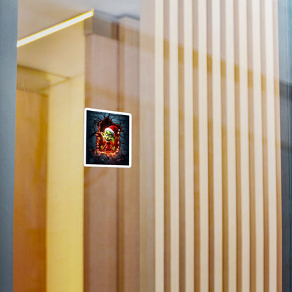 Christmas Wall Goblin Kiss-Cut Vinyl Sticker
