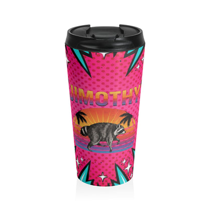 Jimothy Retro Sunset Stainless Steel Travel Mug (15oz)