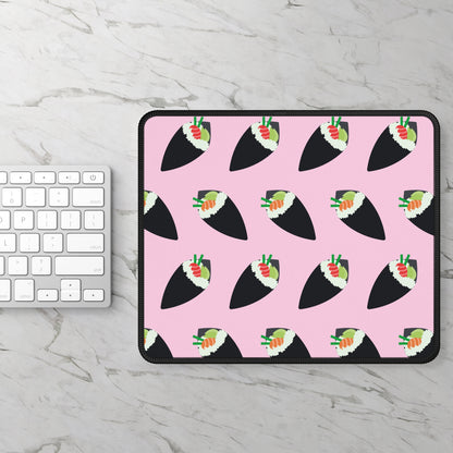 Pink Sushi Roll Pattern Mouse Pad