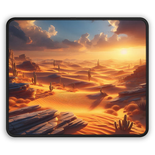 Golden Desert Sunset Mouse Pad