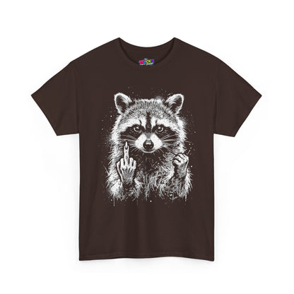 Rude Raccoon Middle Finger T-Shirt