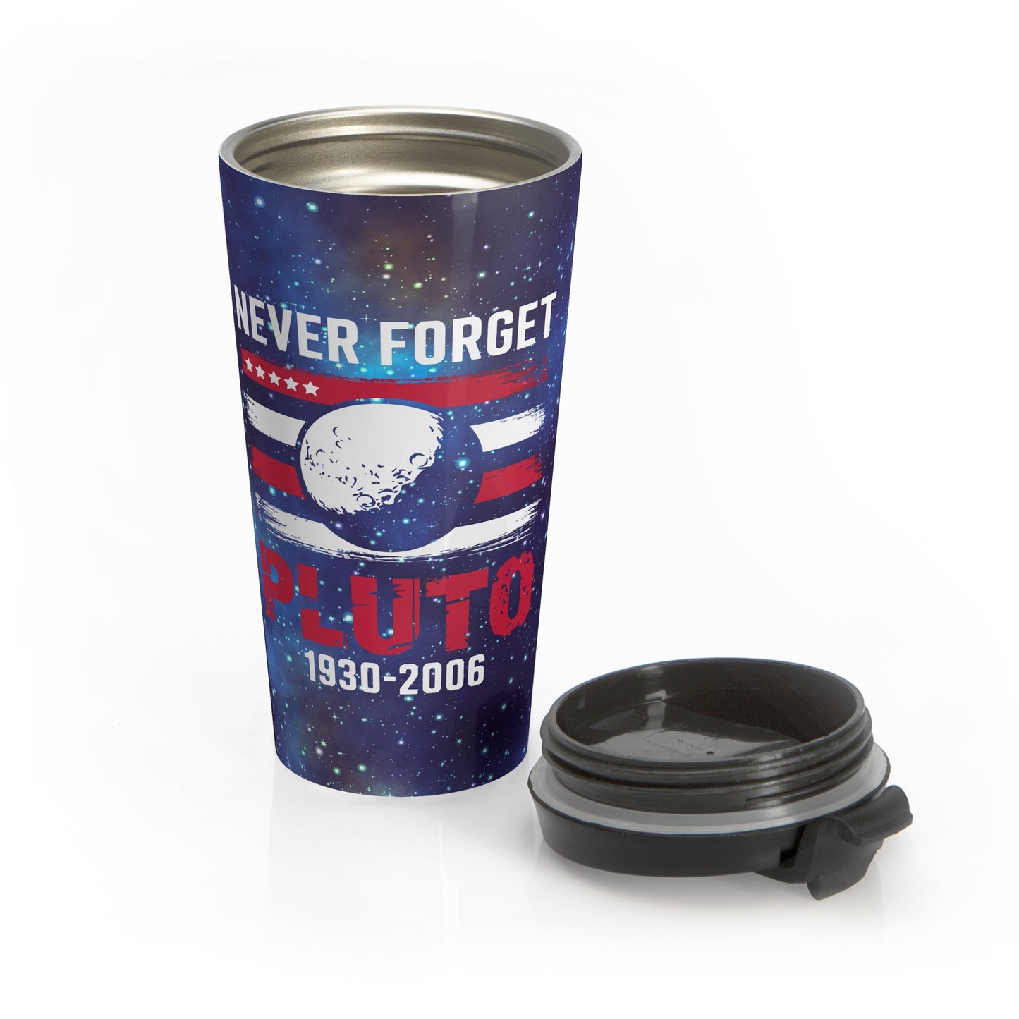 Pluto Never Forget Travel Mug