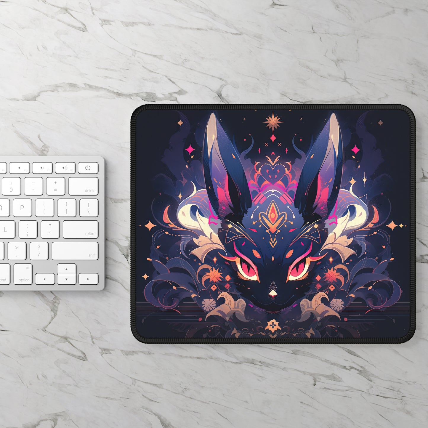 Enchanted Shadow Rabbit Mouse Pad