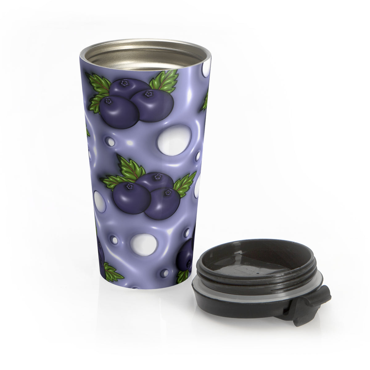 Blueberry Bliss Stainless Steel Travel Mug