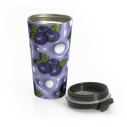 Blueberry Bliss Stainless Steel Travel Mug