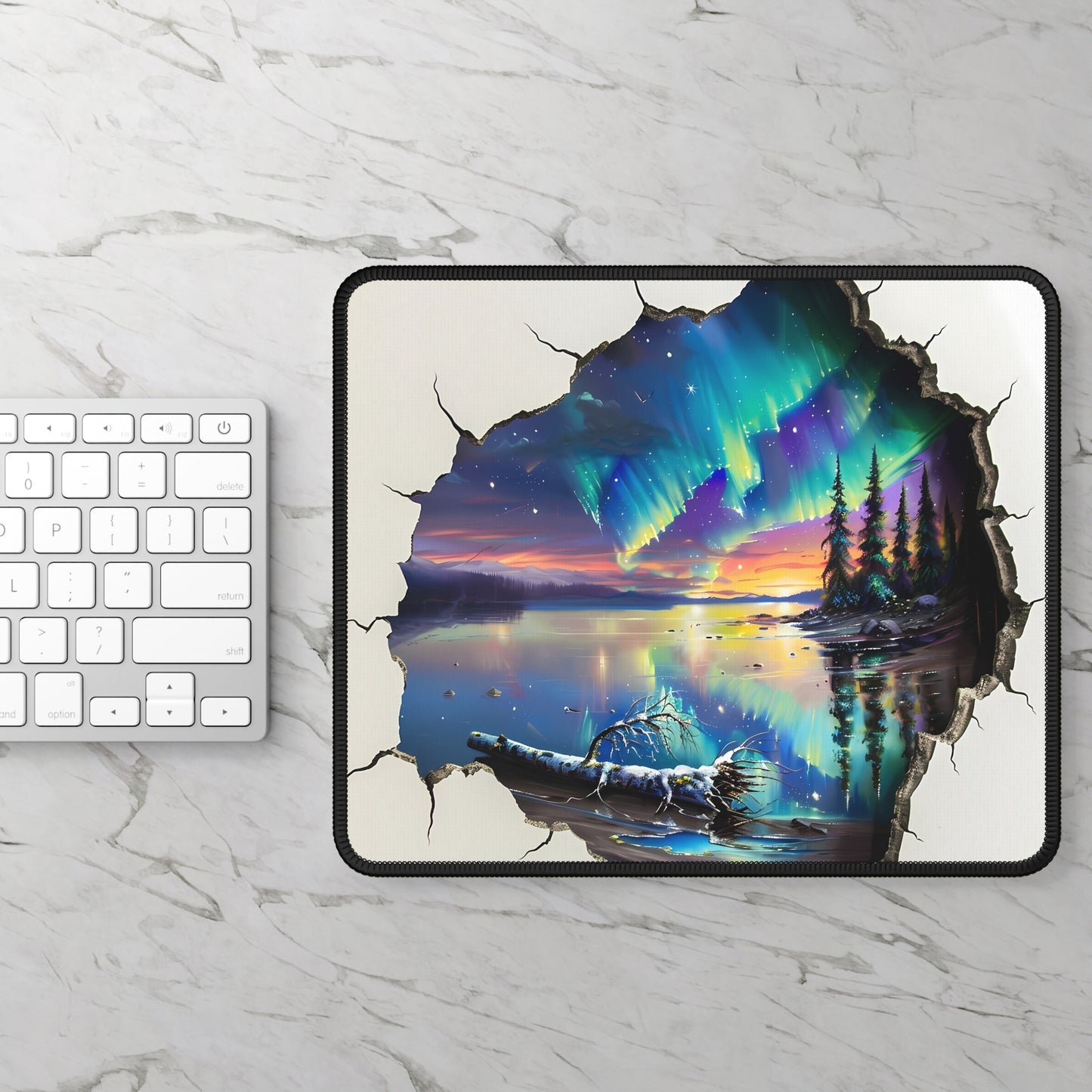 Aurora Borealis Hidden World Mouse Pad