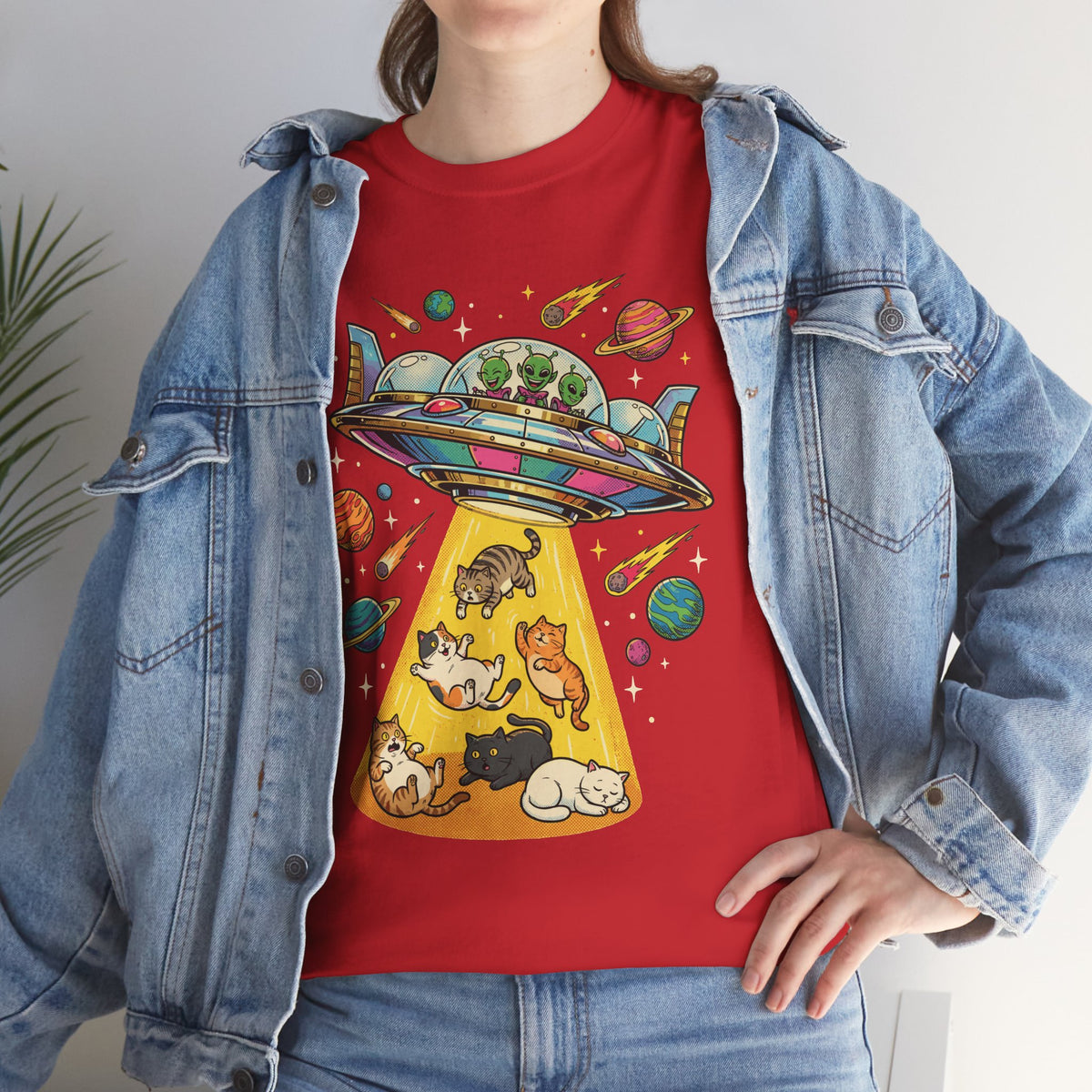 Alien Cat Abduction T-Shirt
