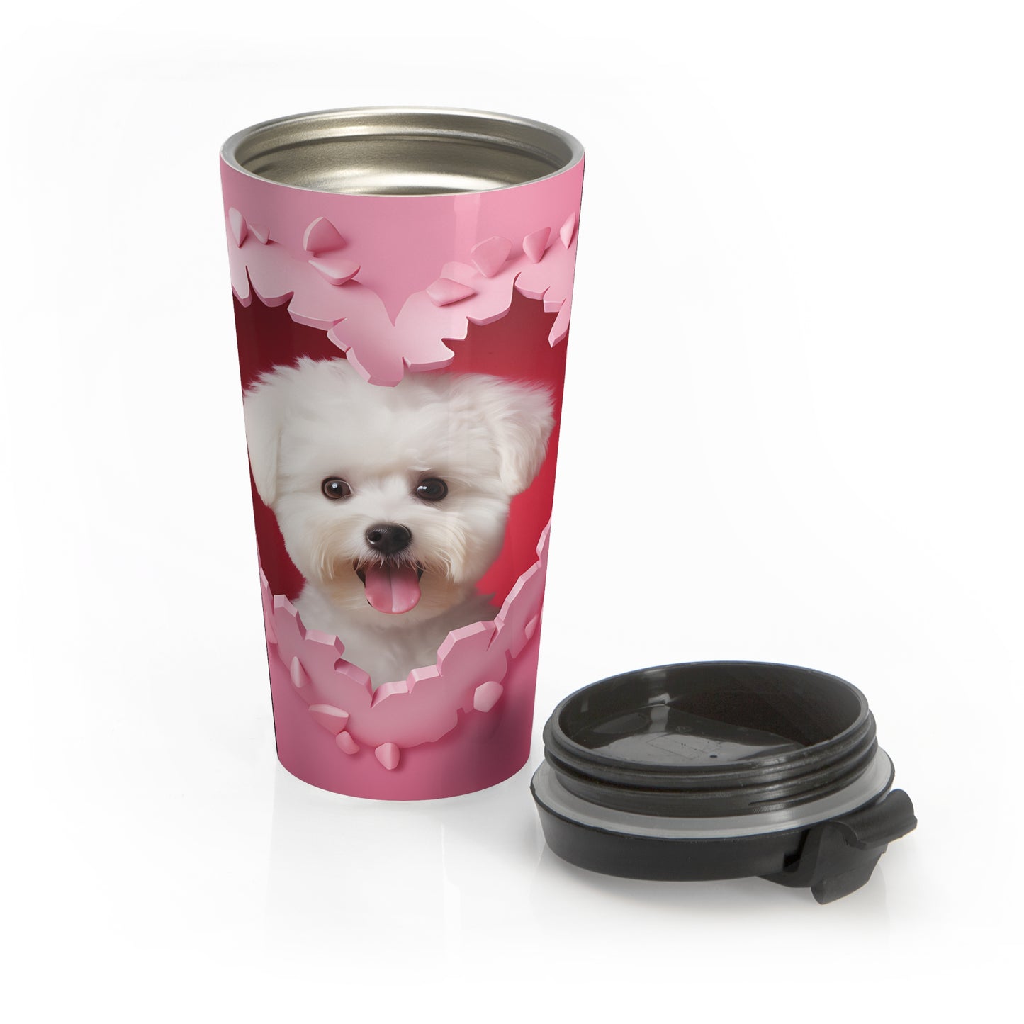 Sweet Peek Maltese Travel Mug
