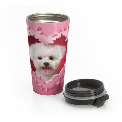 Sweet Peek Maltese Travel Mug