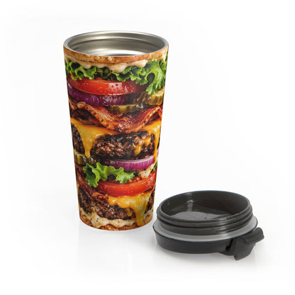 Loaded Bacon Cheeseburger Stainless Steel Travel Mug