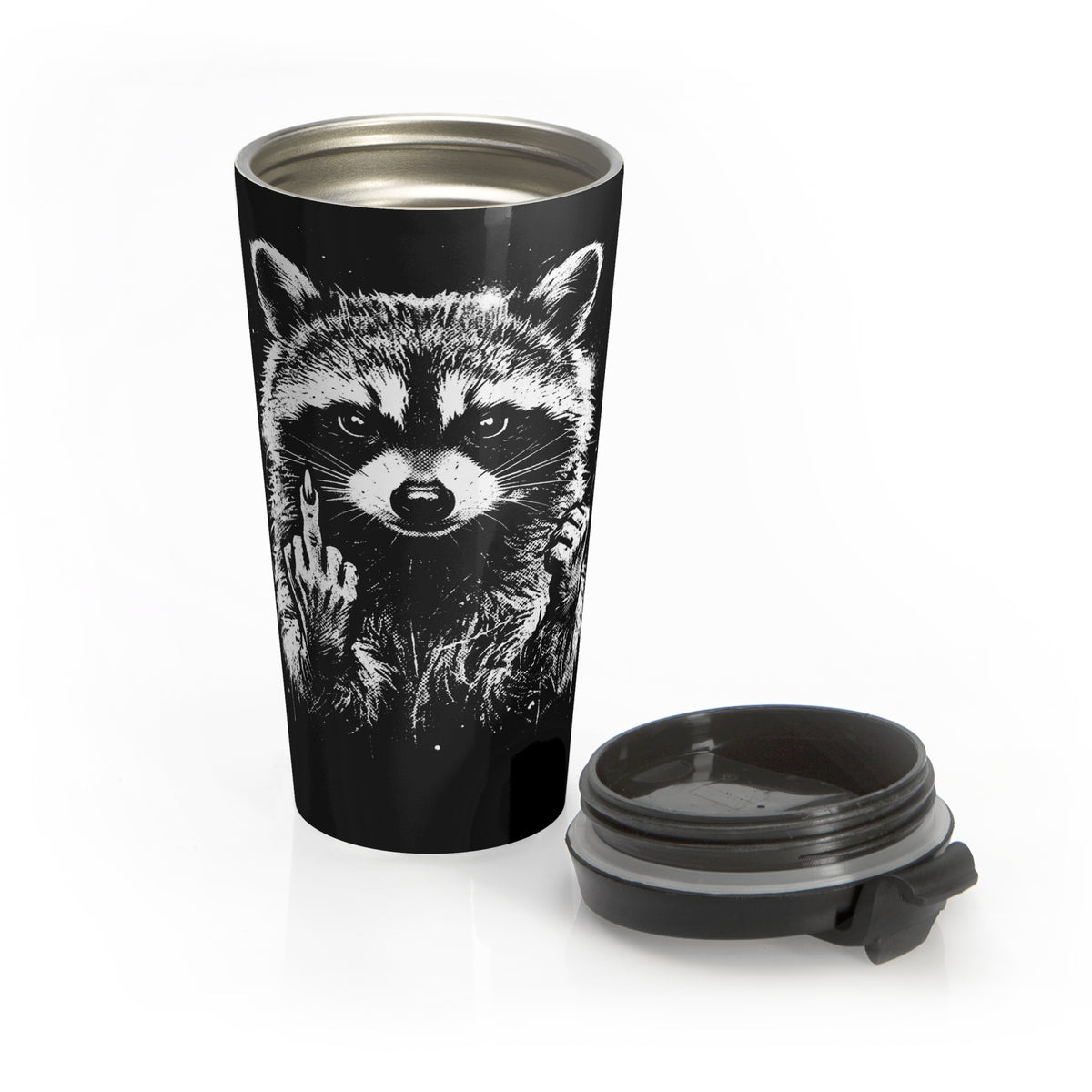 Zero F’s Given Raccoon Stainless Steel Travel Mug