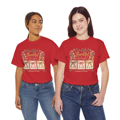 Grateful Thankful Blessed Christian T-Shirt