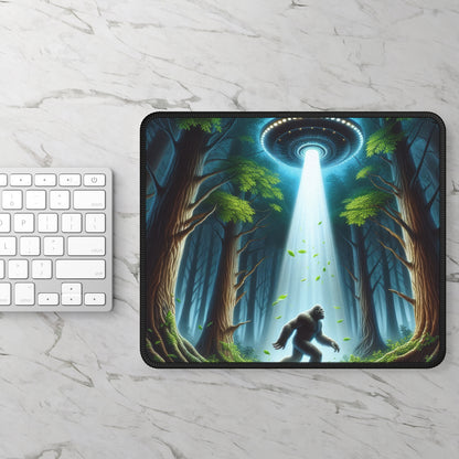 Bigfoot UFO Abduction Mouse Pad