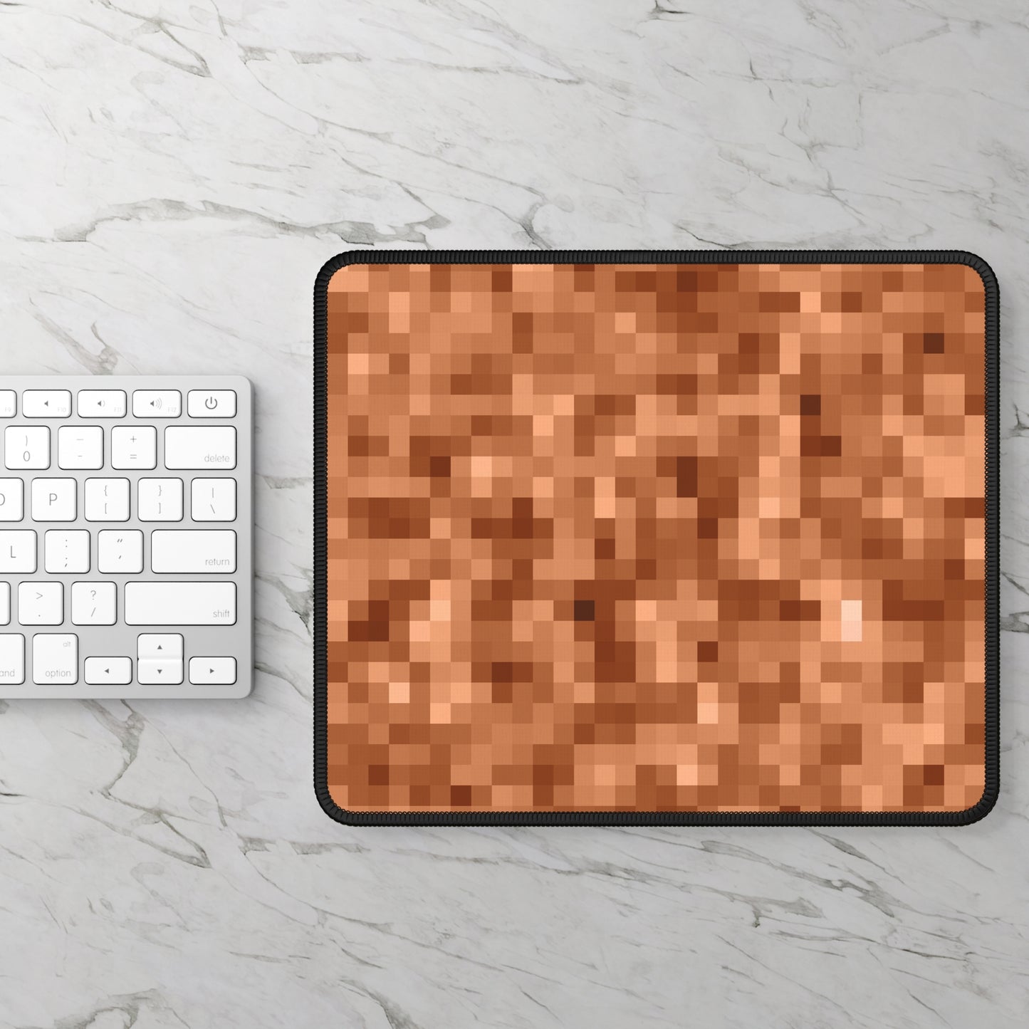 Brown Pixel Mouse Pad