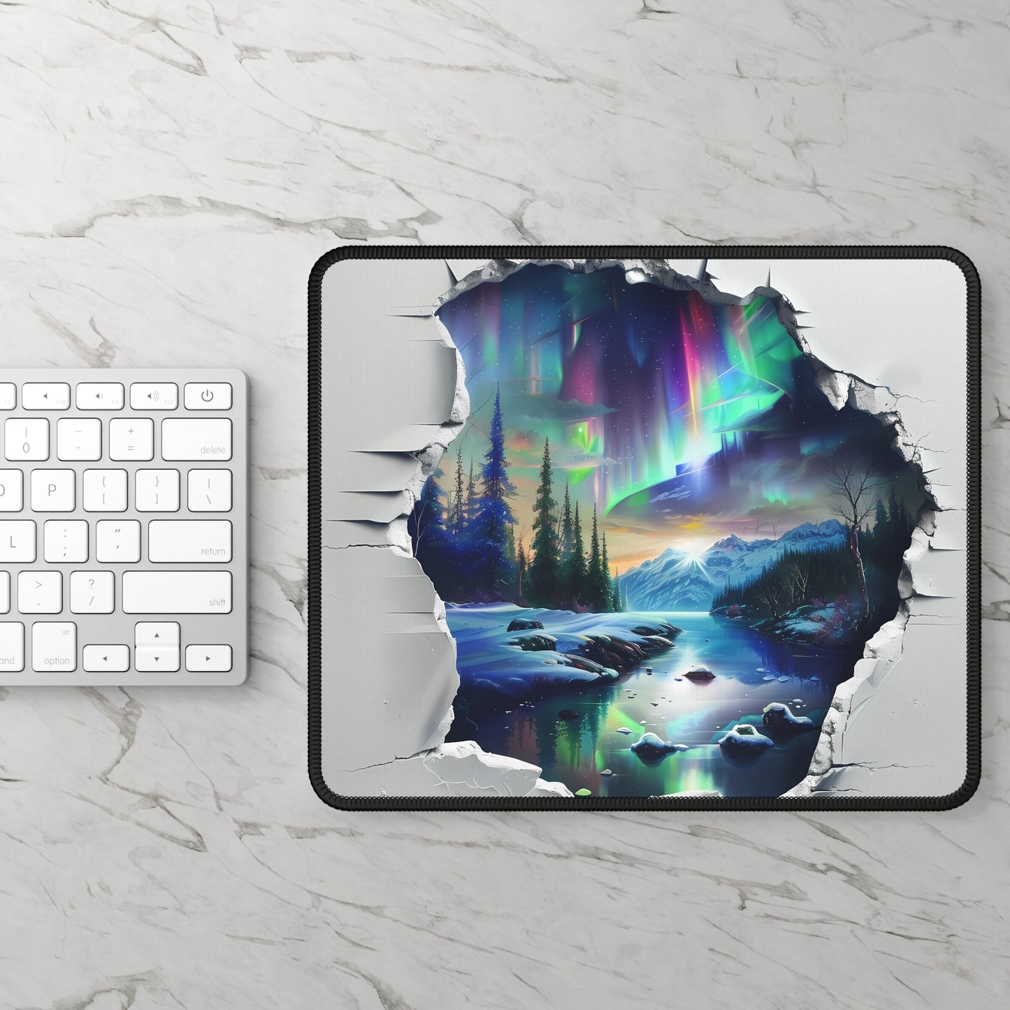 Aurora Portal Winter Wonderland Mouse Pad
