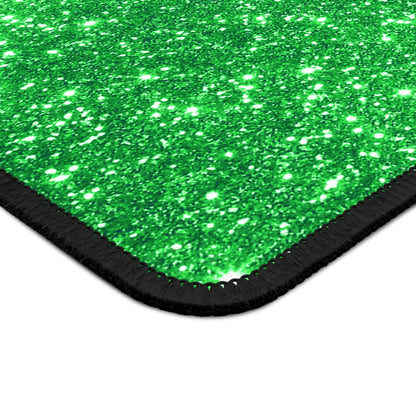 Emerald Sparkle Glow Mouse Pad