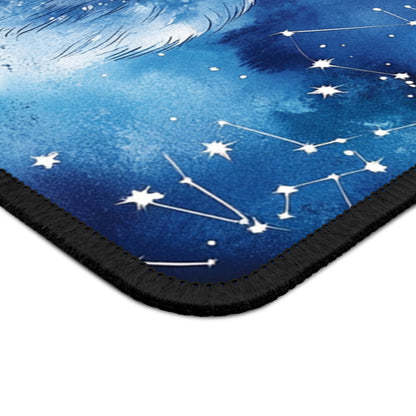 Midnight Constellation Wolf Mouse Pad