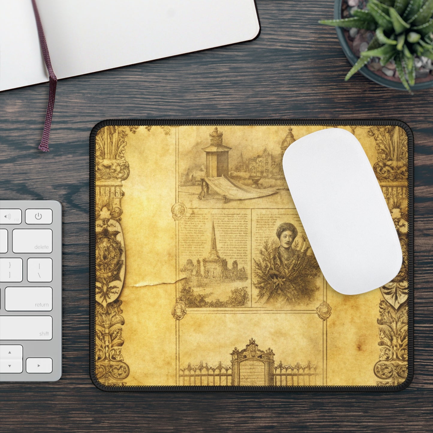 Vintage Victorian Collage Mouse Pad