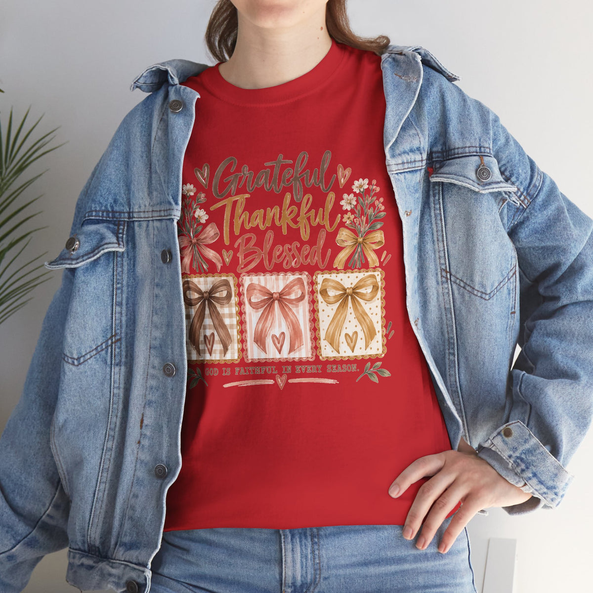 Grateful Thankful Blessed Christian T-Shirt