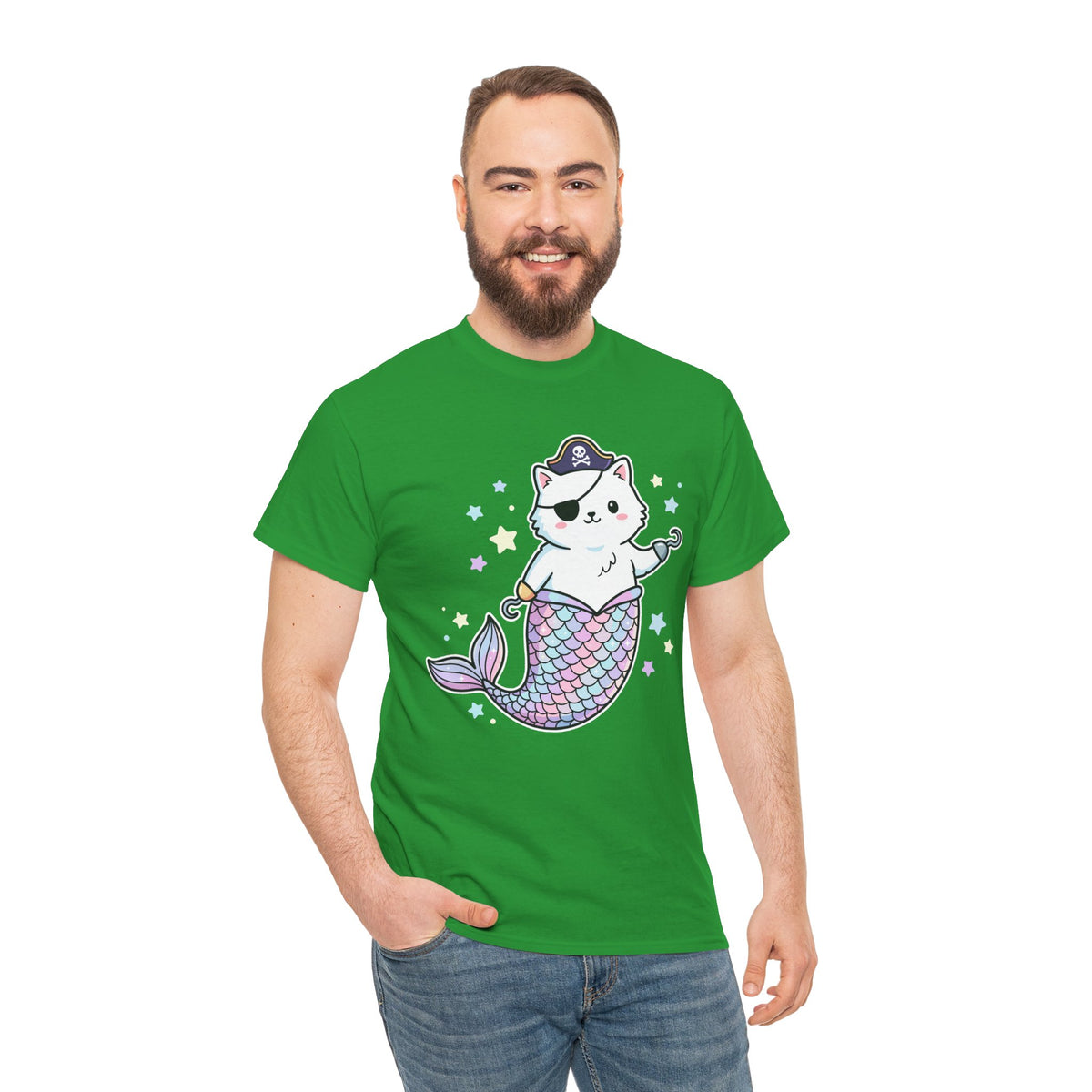Pirate Mermaid Cat T-Shirt