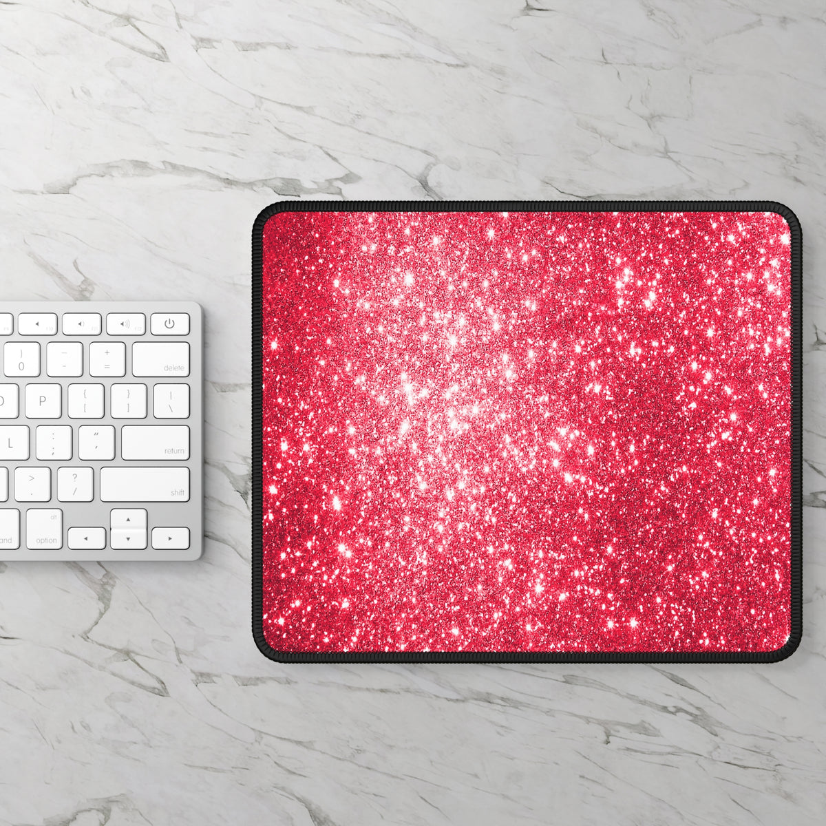 Ruby Red Glitter Mouse Pad