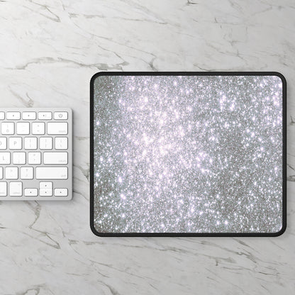 Silver Stardust Sparkle Mouse Pad