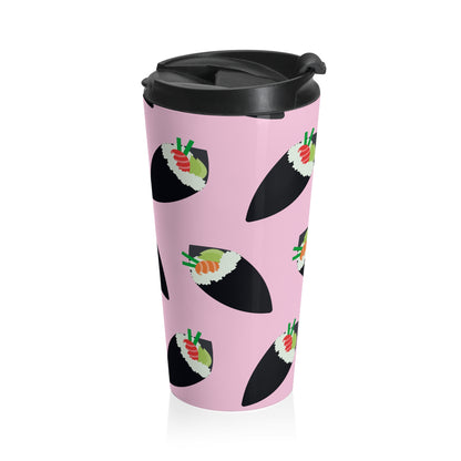 Sushi Roll Pattern Travel Mug
