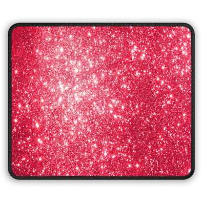 Crimson Sparkle Glow Mouse Pad