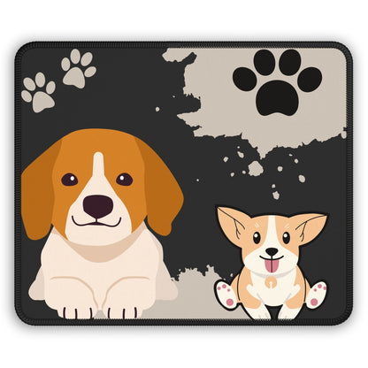 Pawfect Duo Mouse Pad – 9x7 Neoprene Desk Mat with Cute Puppy Design