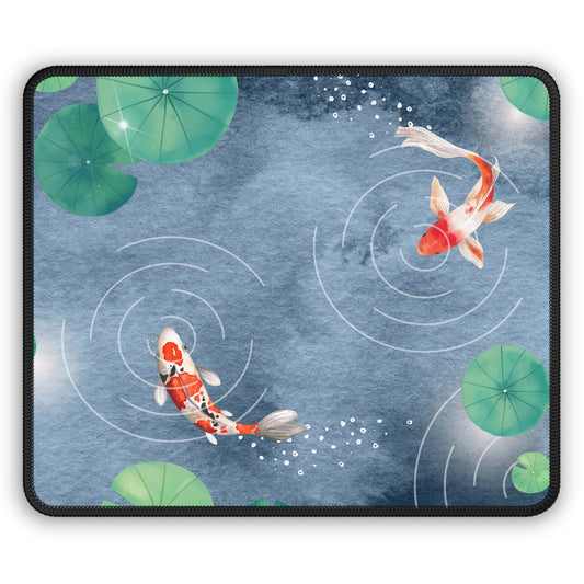 Tranquil Koi Pond Mouse Pad – 9x7 Neoprene Desk Mat with Serene Water and Lotus Design