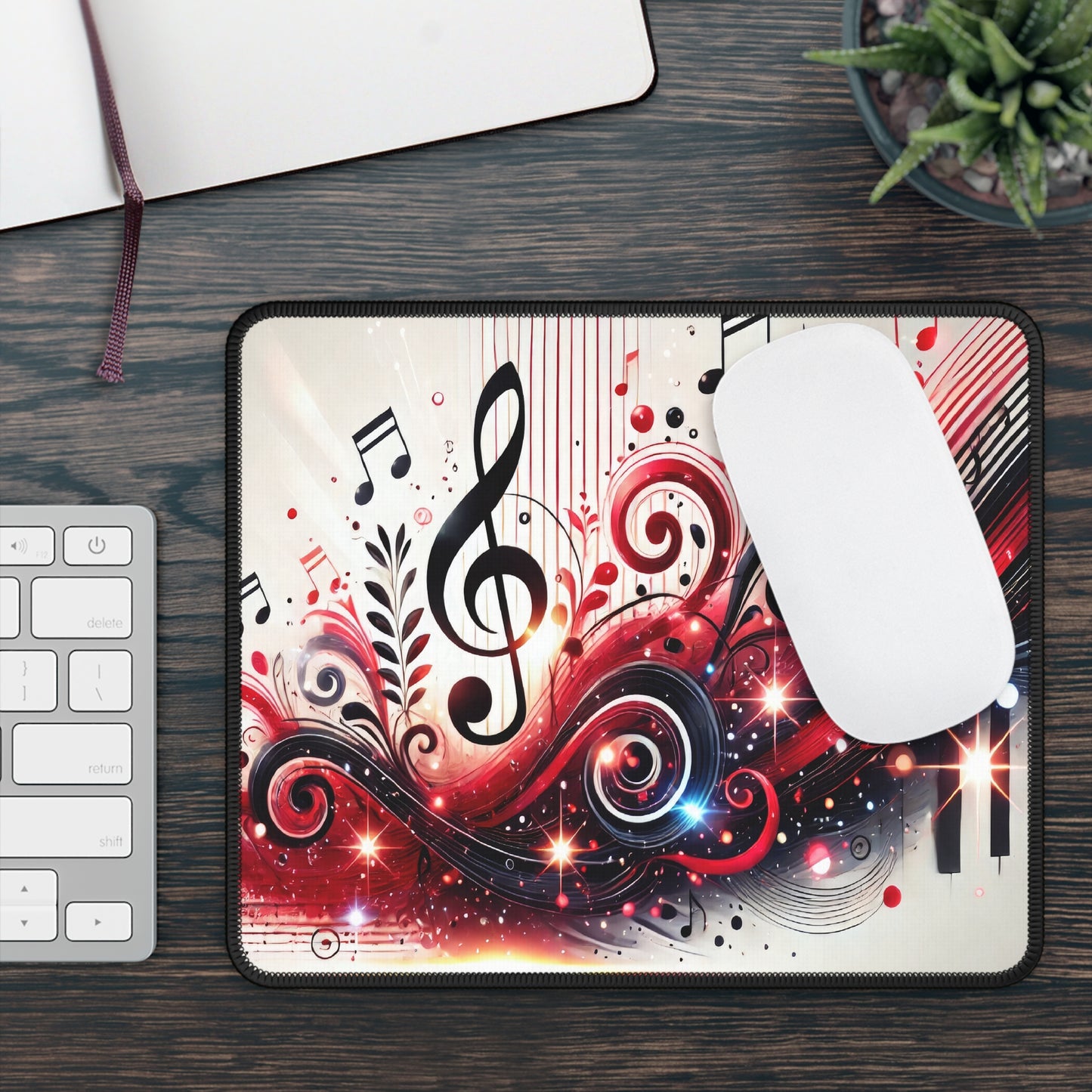 Crimson Melody Mouse Pad