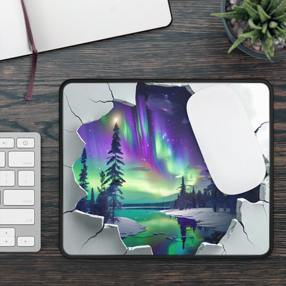 Northern Lights Through The Wall Mouse Pad