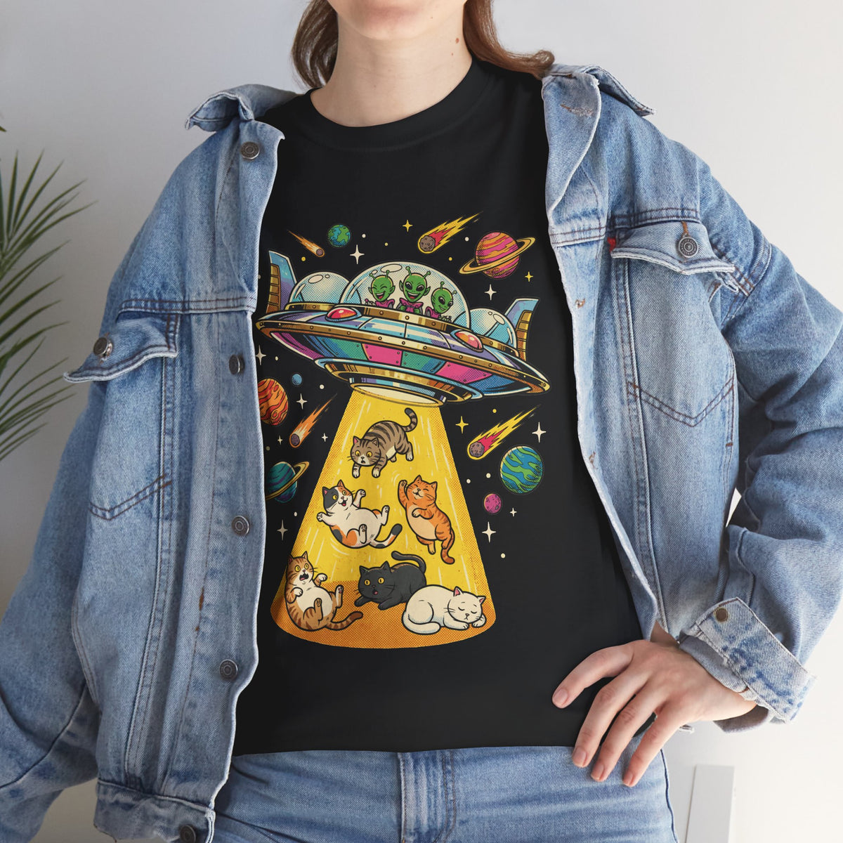 Alien Cat Abduction T-Shirt