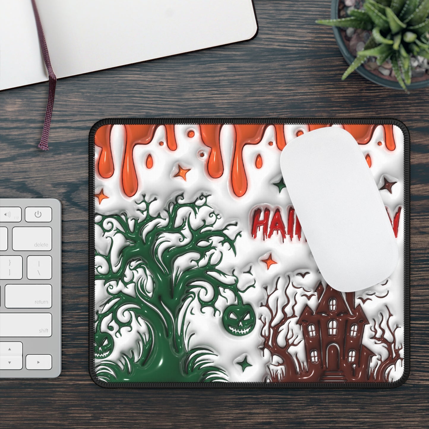 Haunted Halloween Manor Mouse Pad