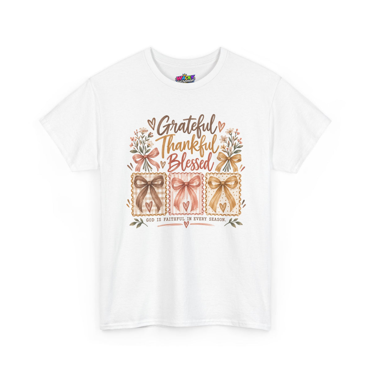 Grateful Thankful Blessed Christian T-Shirt