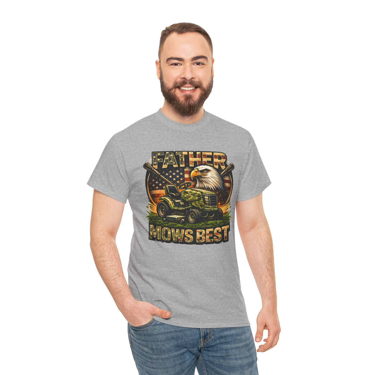Father Mows Best Lawn Mower T-Shirt