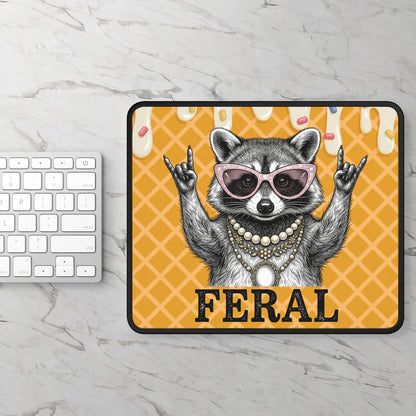Feral Raccoon Mouse Pad