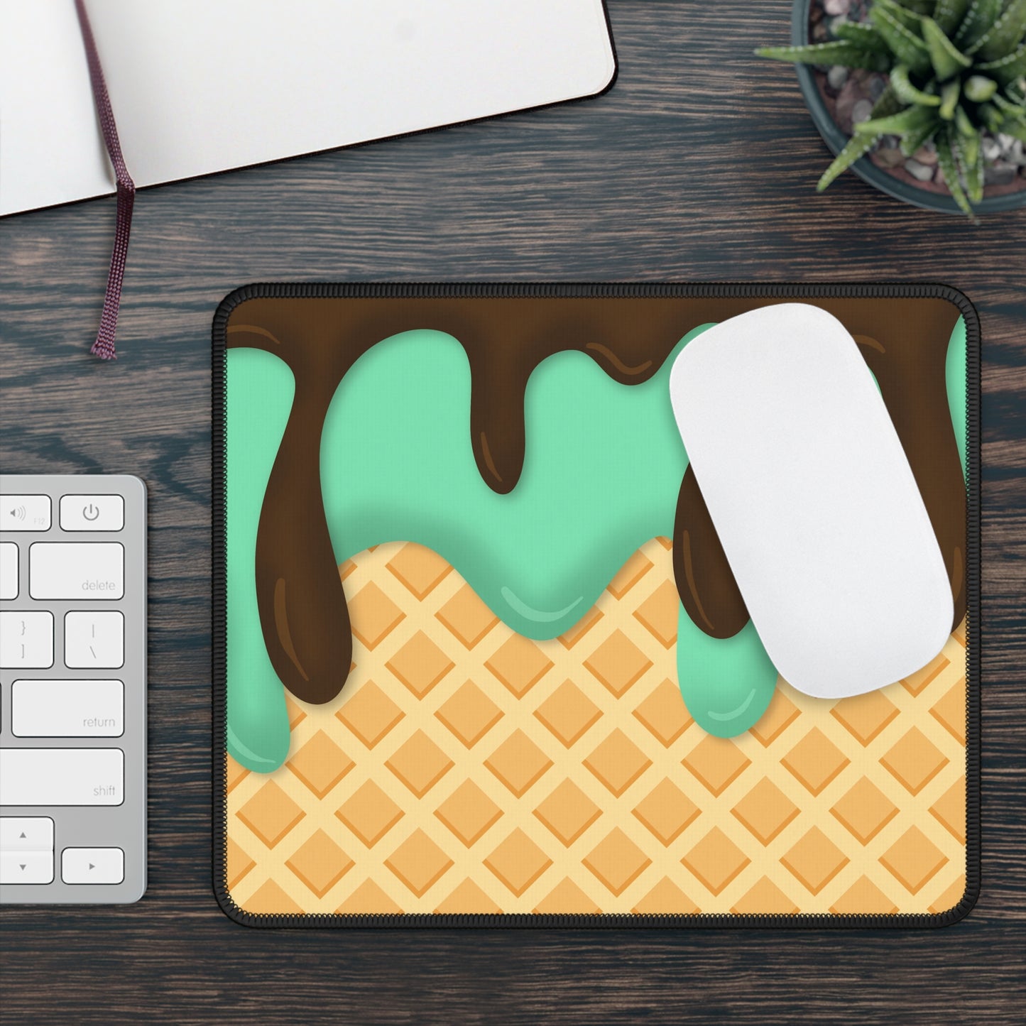 Mint Chocolate Drip Mouse Pad