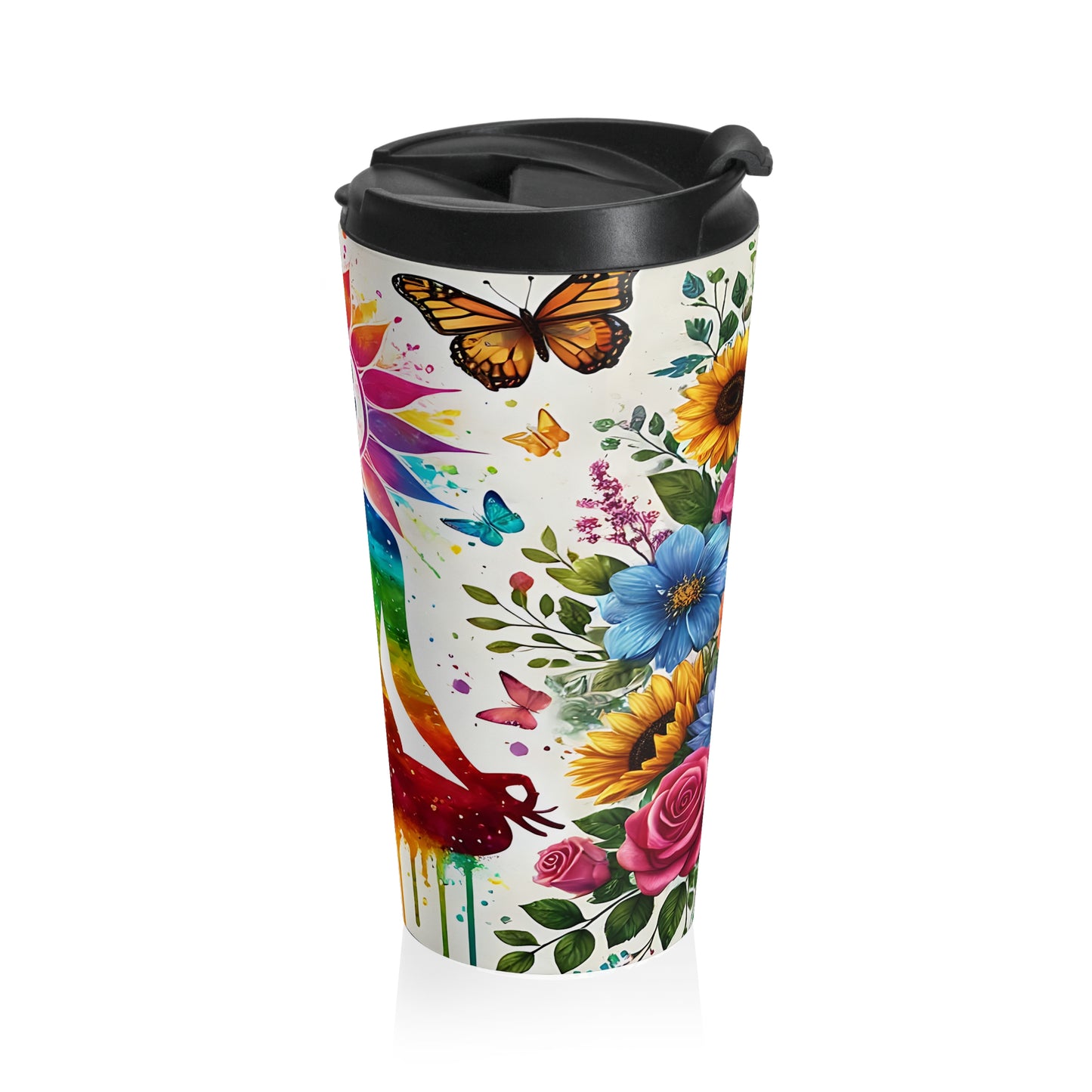 Rainbow Chakra Meditation Travel Mug