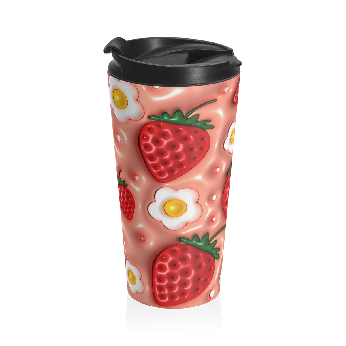 Strawberry & Eggs Stainless Steel Travel Mug