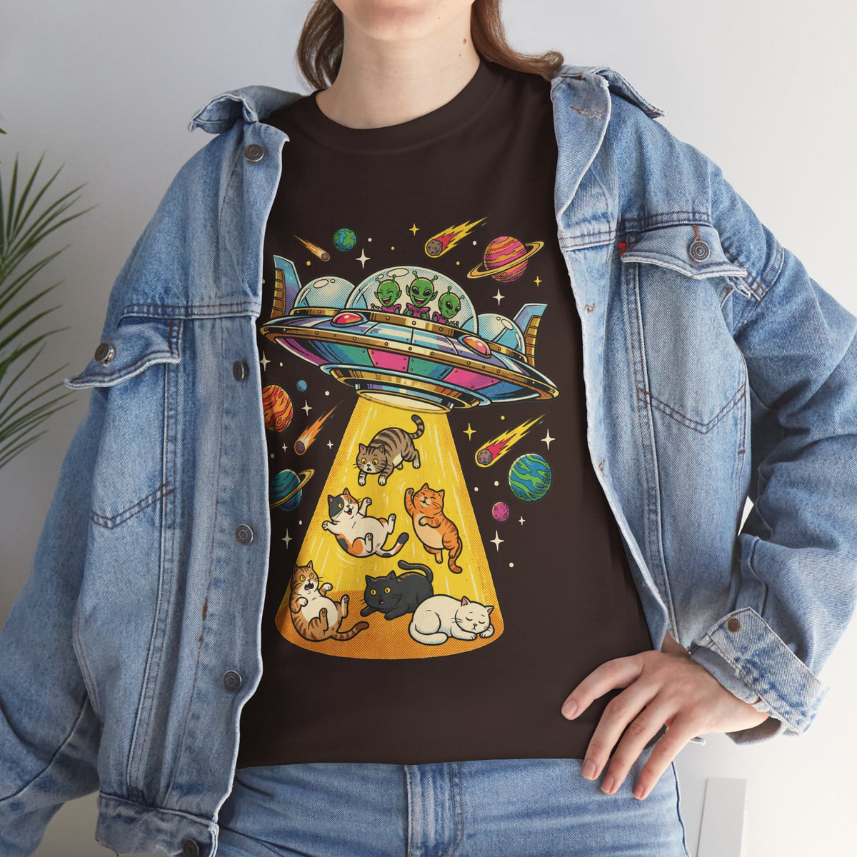 Alien Cat Abduction T-Shirt