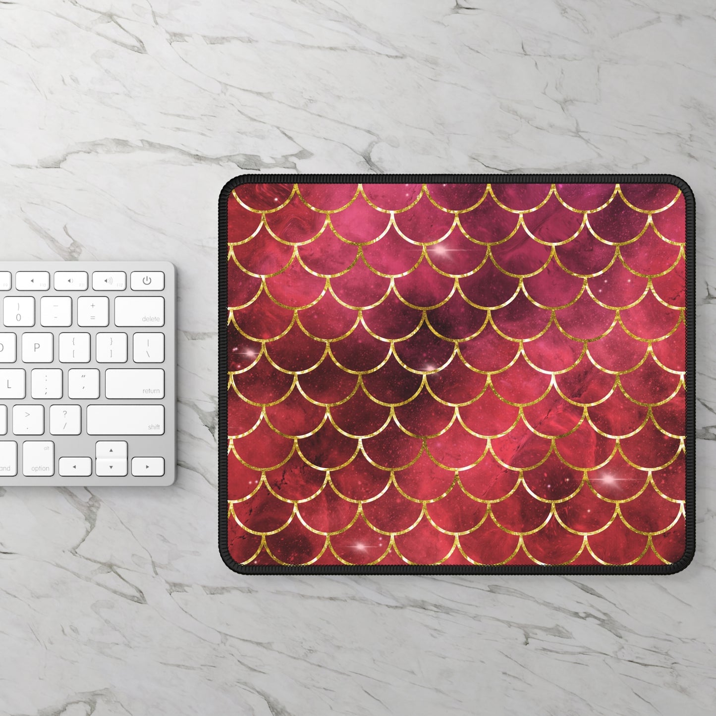 Cosmic Mermaid Scales Mouse Pad