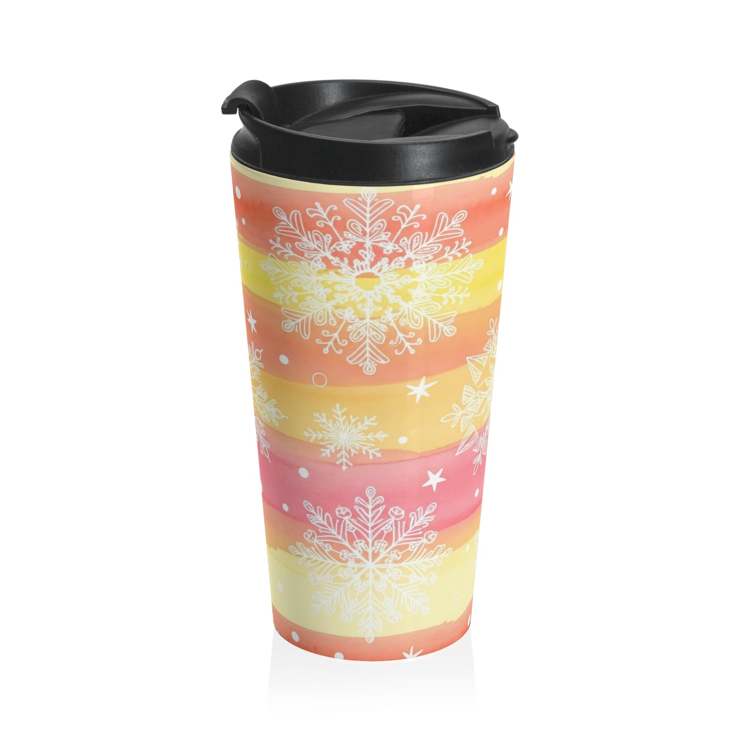 Sunset Snowflake Travel Mug