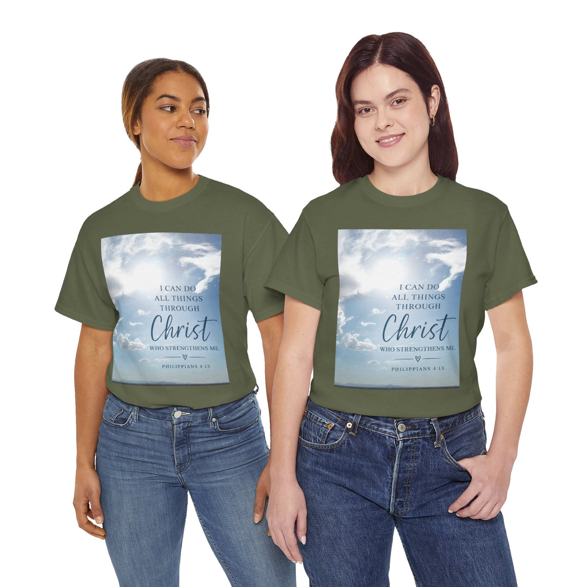 Through Christ Philippians 4:13 Christian T-Shirt