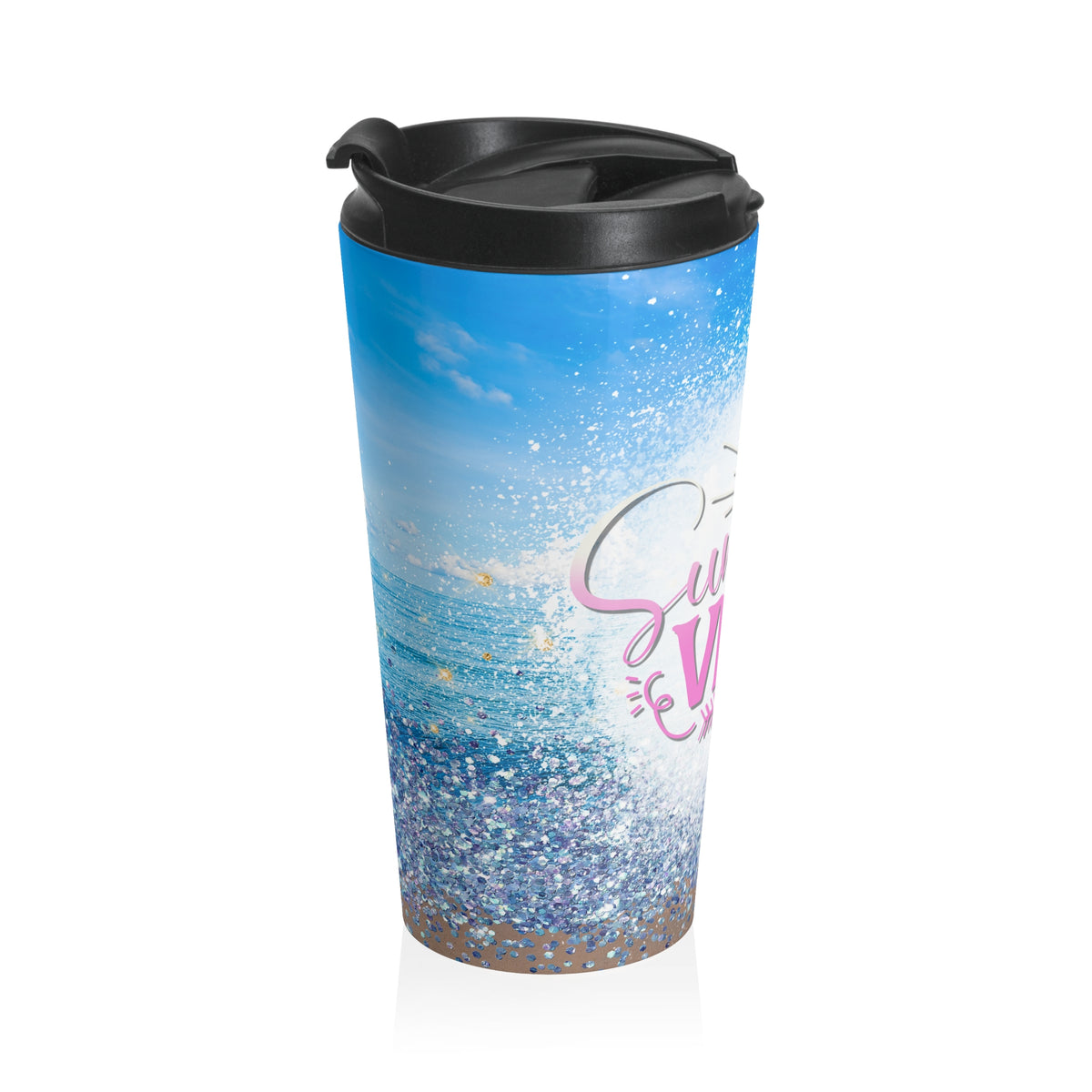 Summer Vibes Stainless Steel Travel Mug