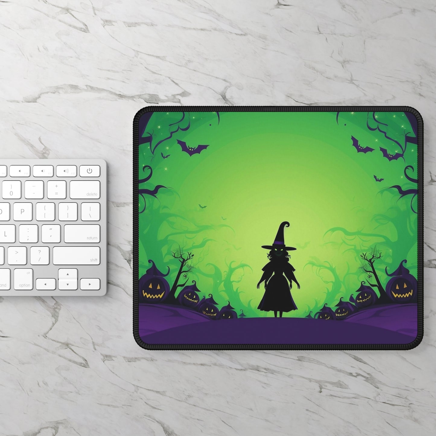 Halloween Witch Glow Mouse Pad