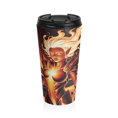 Flameborn Fire Mage Stainless Steel Travel Mug (15oz)