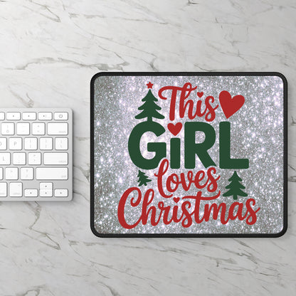 This Girl Loves Christmas Mouse Pad